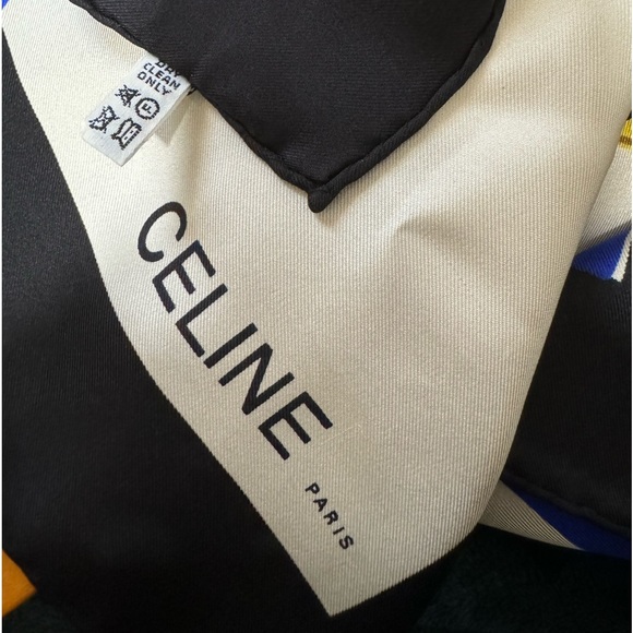 Authentic CELINE Scarf 100% Silk in Excellent Condition - Picture 6 of 7